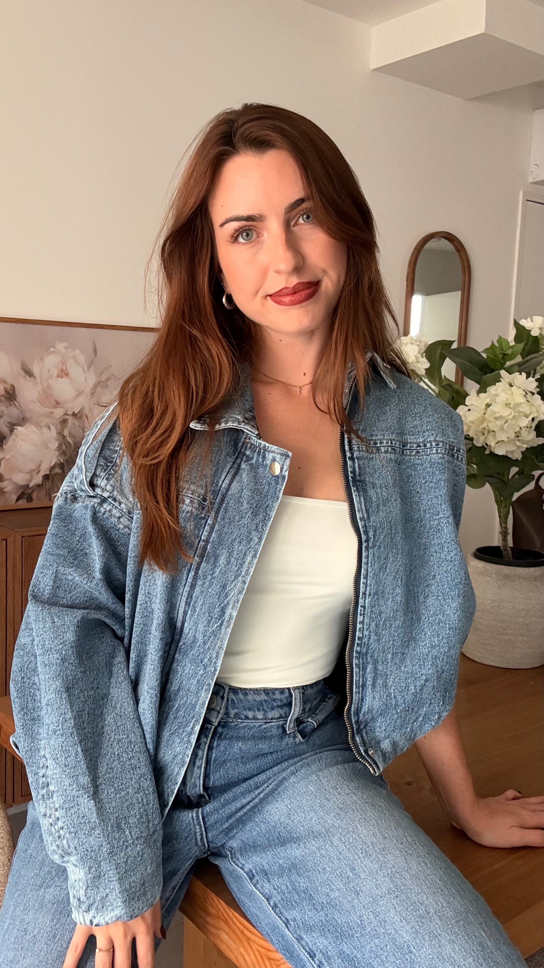 Veste Bombers en jean ELIE