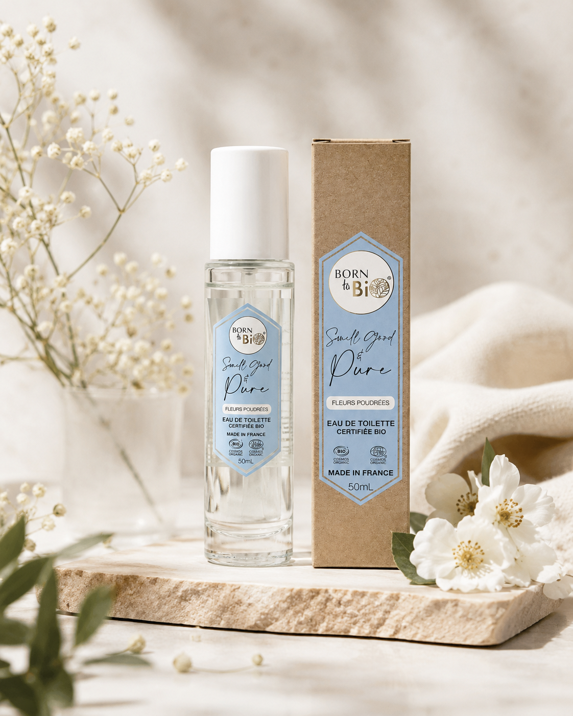 Eau de toilette FLEURS POUDREES - Certifiée Bio