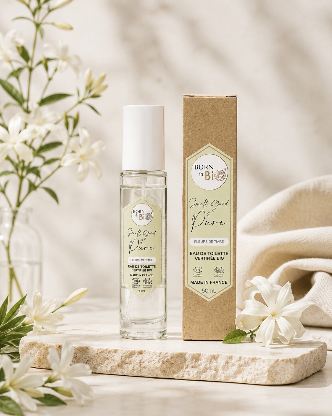 Eau de toilette FLEURS DE TIARE - Certifiée Bio