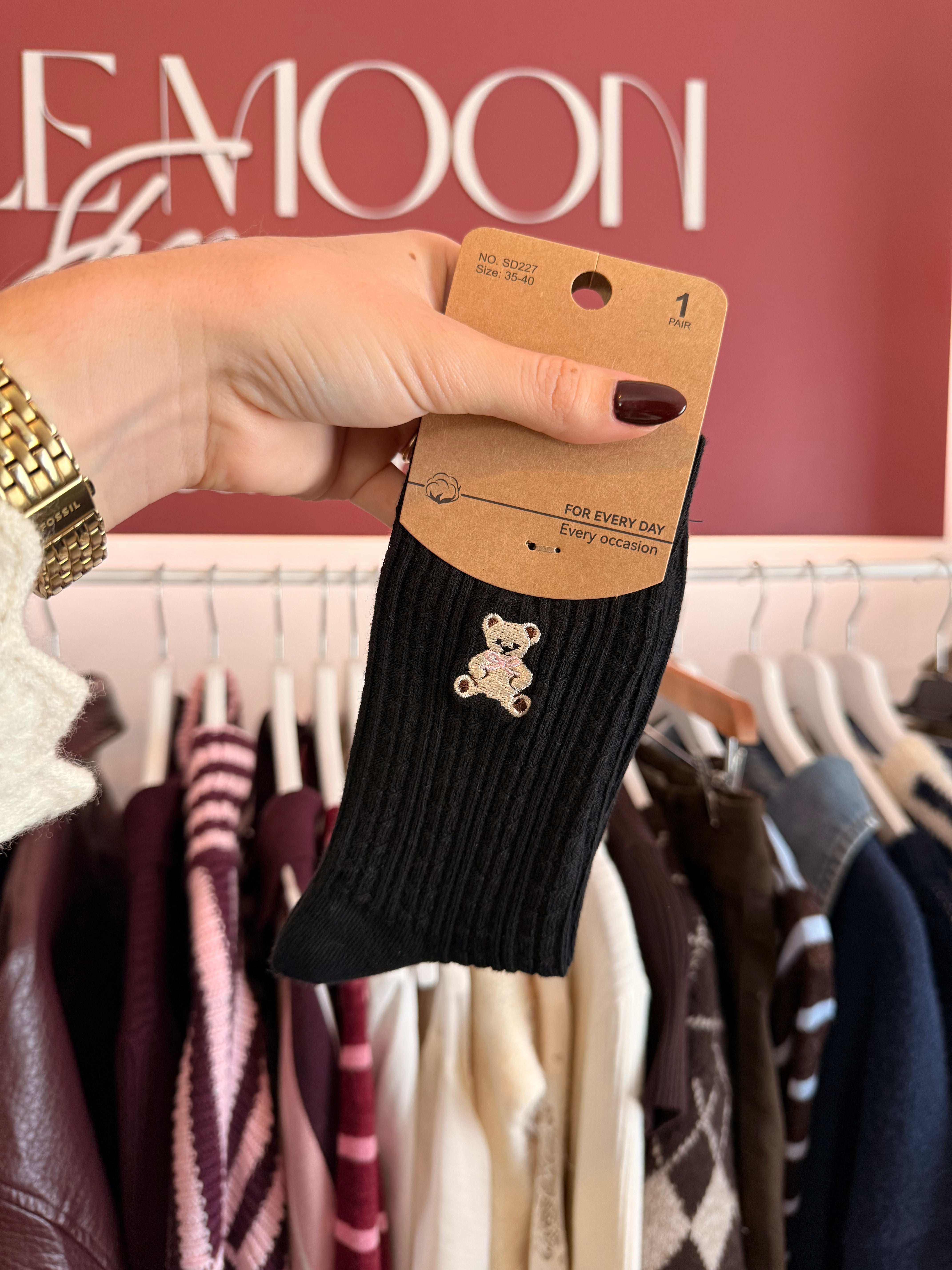 Chaussettes noir - OURSON